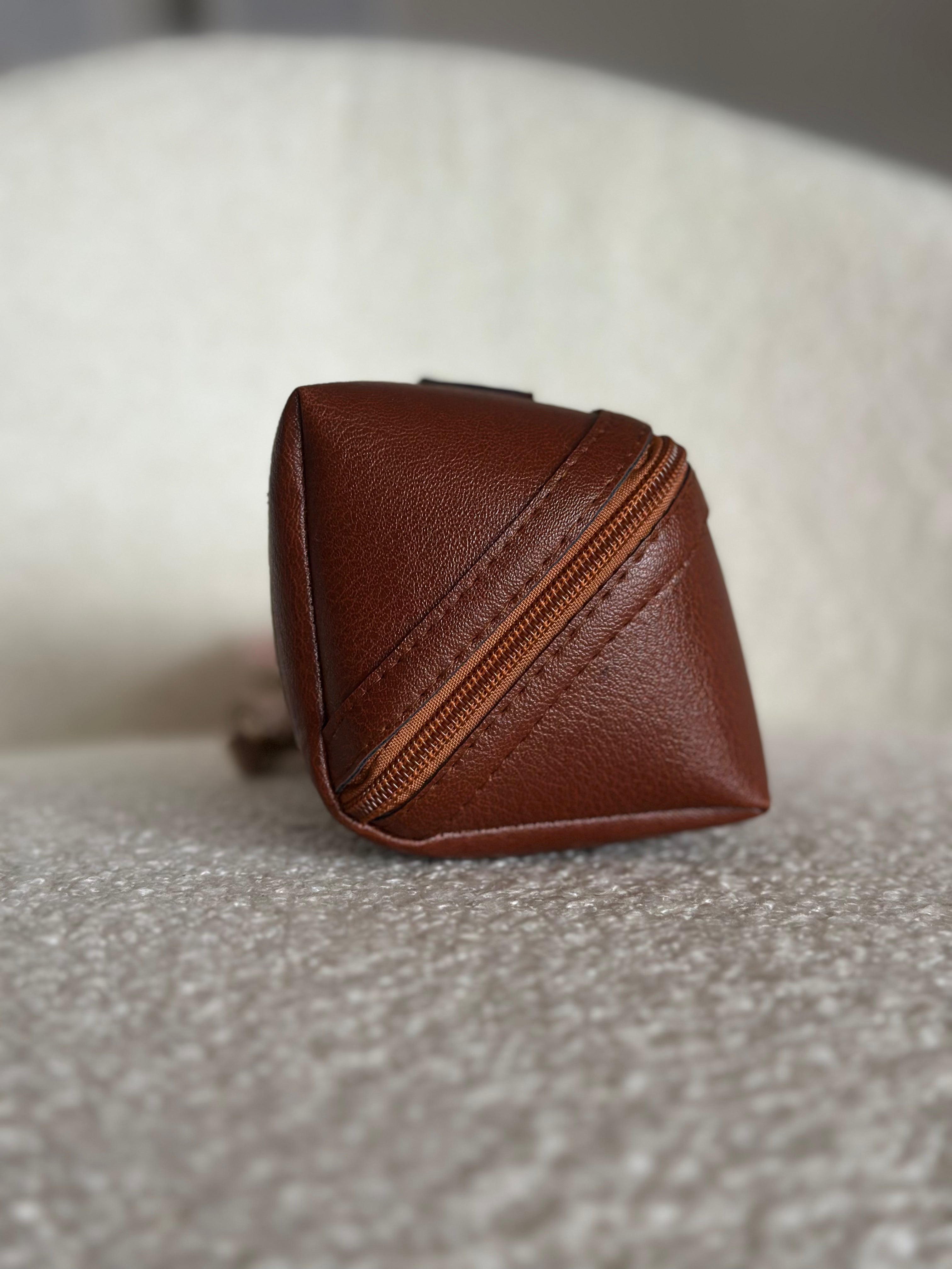 Deri Çoklu Gözlük ve Seyahat Çantası | Kahverengi