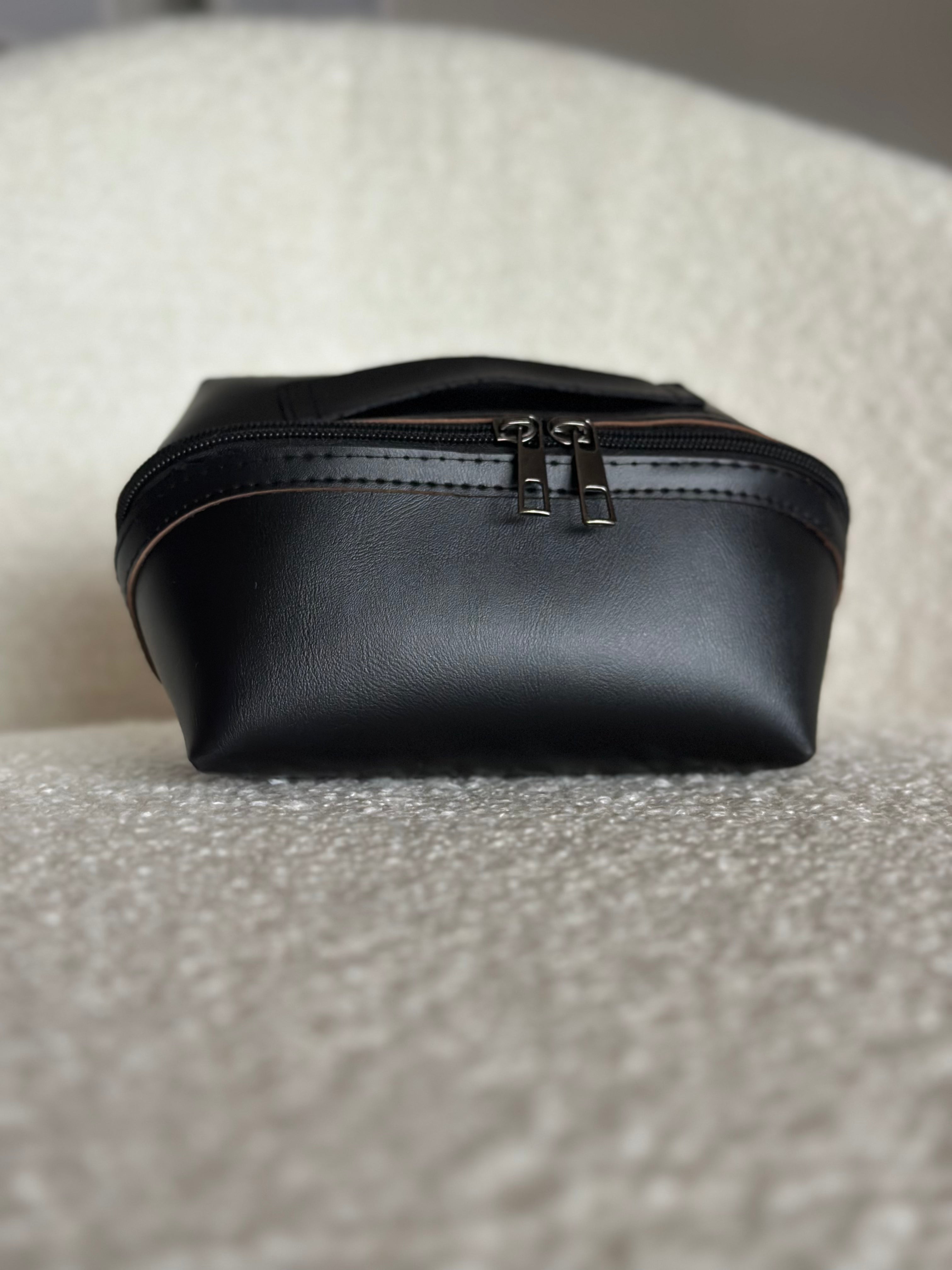 Deri Çoklu Gözlük ve Seyahat Çantası | Siyah