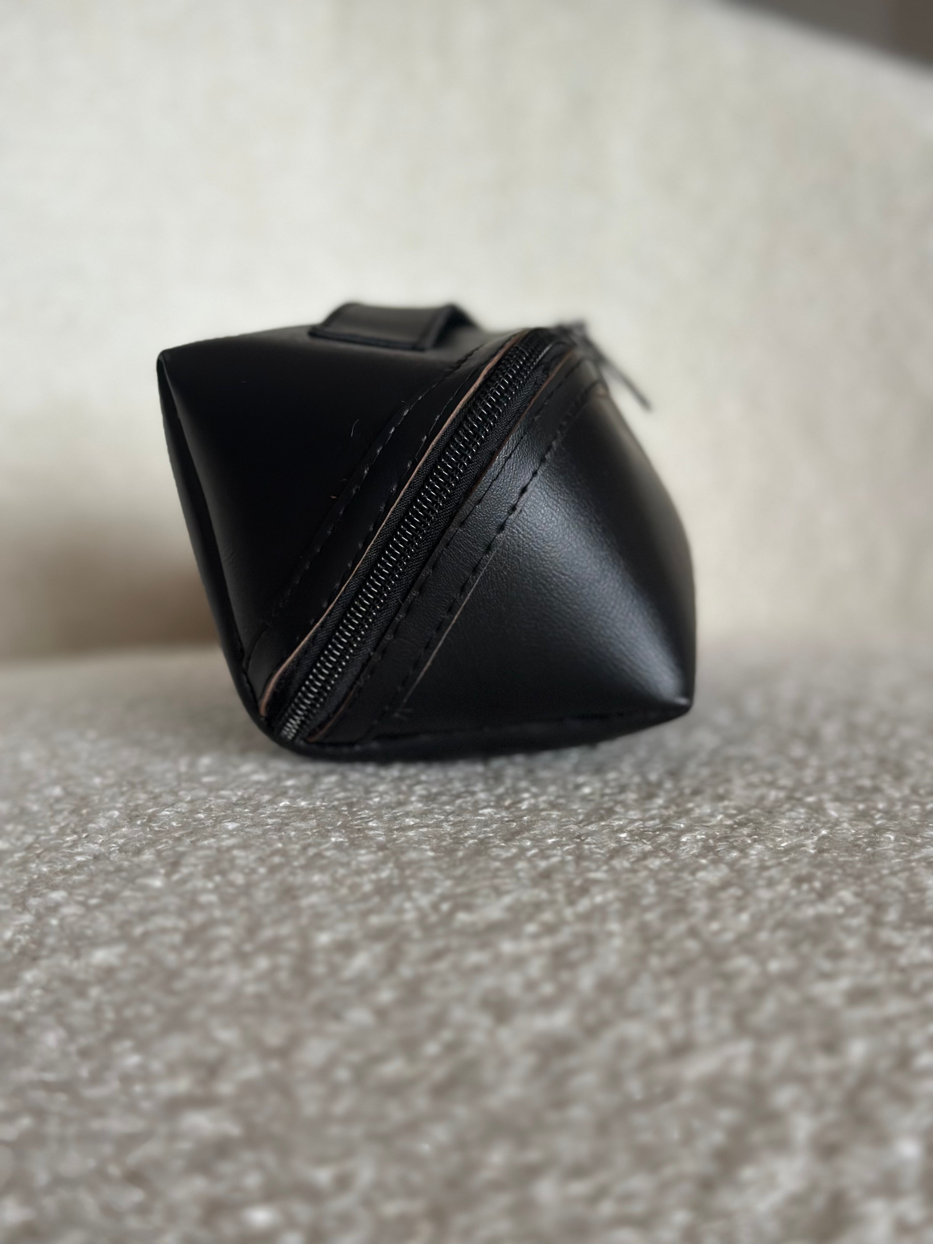 Deri Çoklu Gözlük ve Seyahat Çantası | Siyah