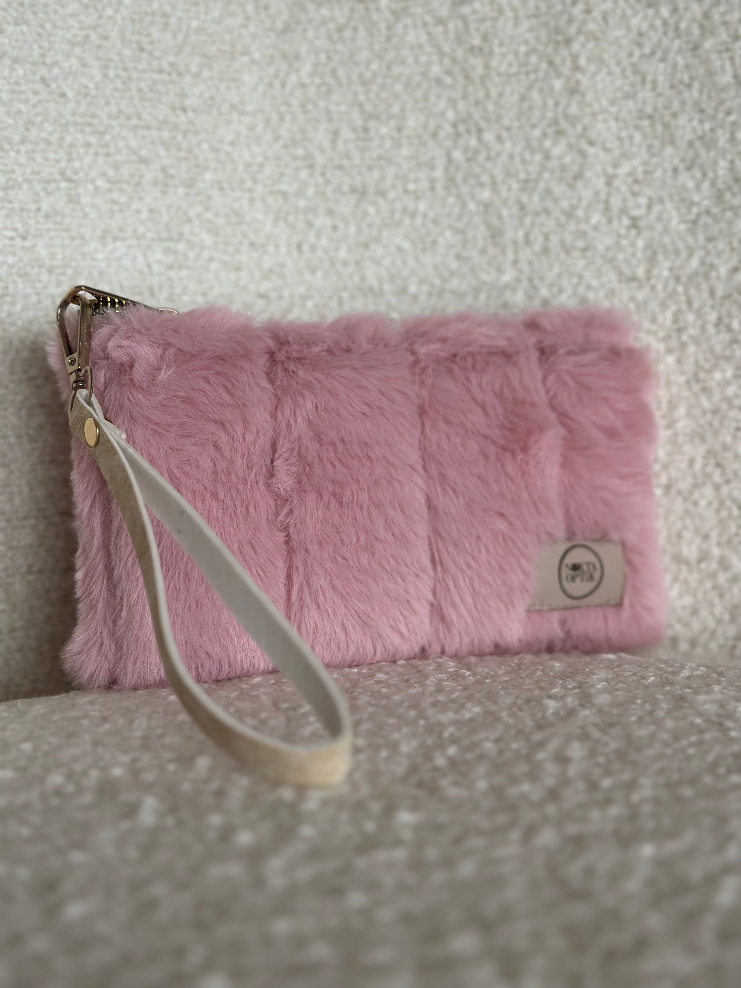 Soft Touch Peluş Gözlük ve Seyahat Çantası | Pembe