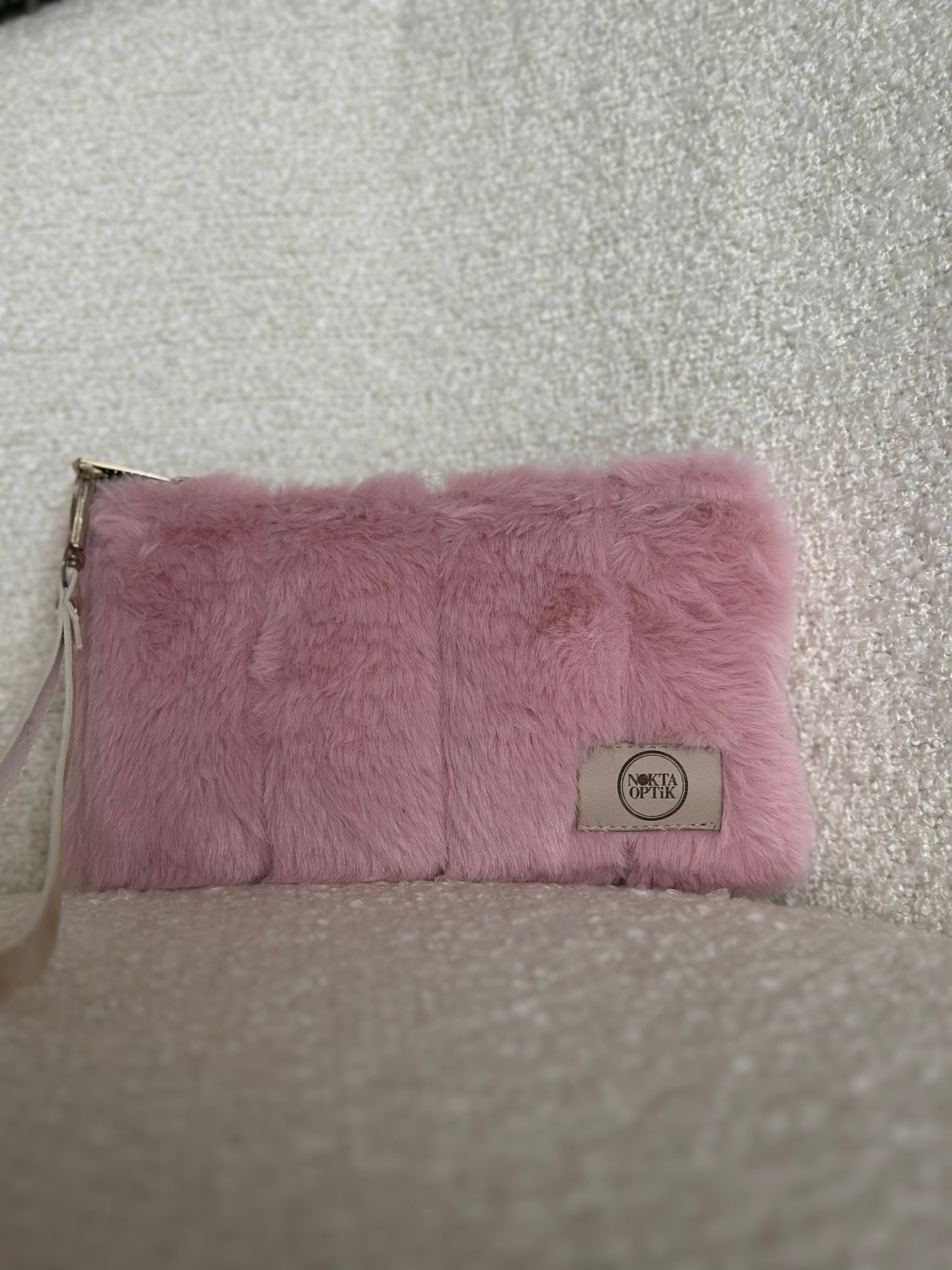 Soft Touch Peluş Gözlük ve Seyahat Çantası | Pembe