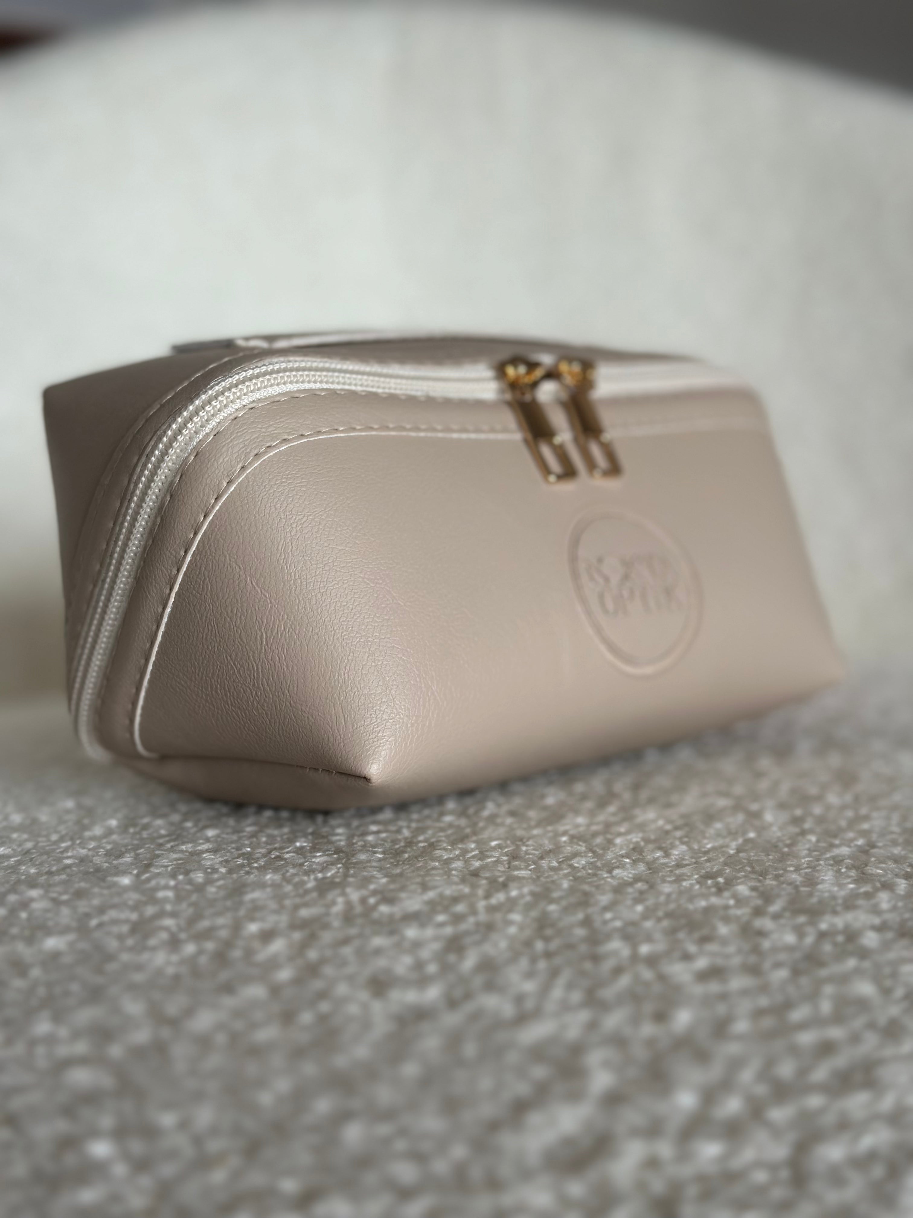 Deri Çoklu Gözlük ve Seyahat Çantası | Bej