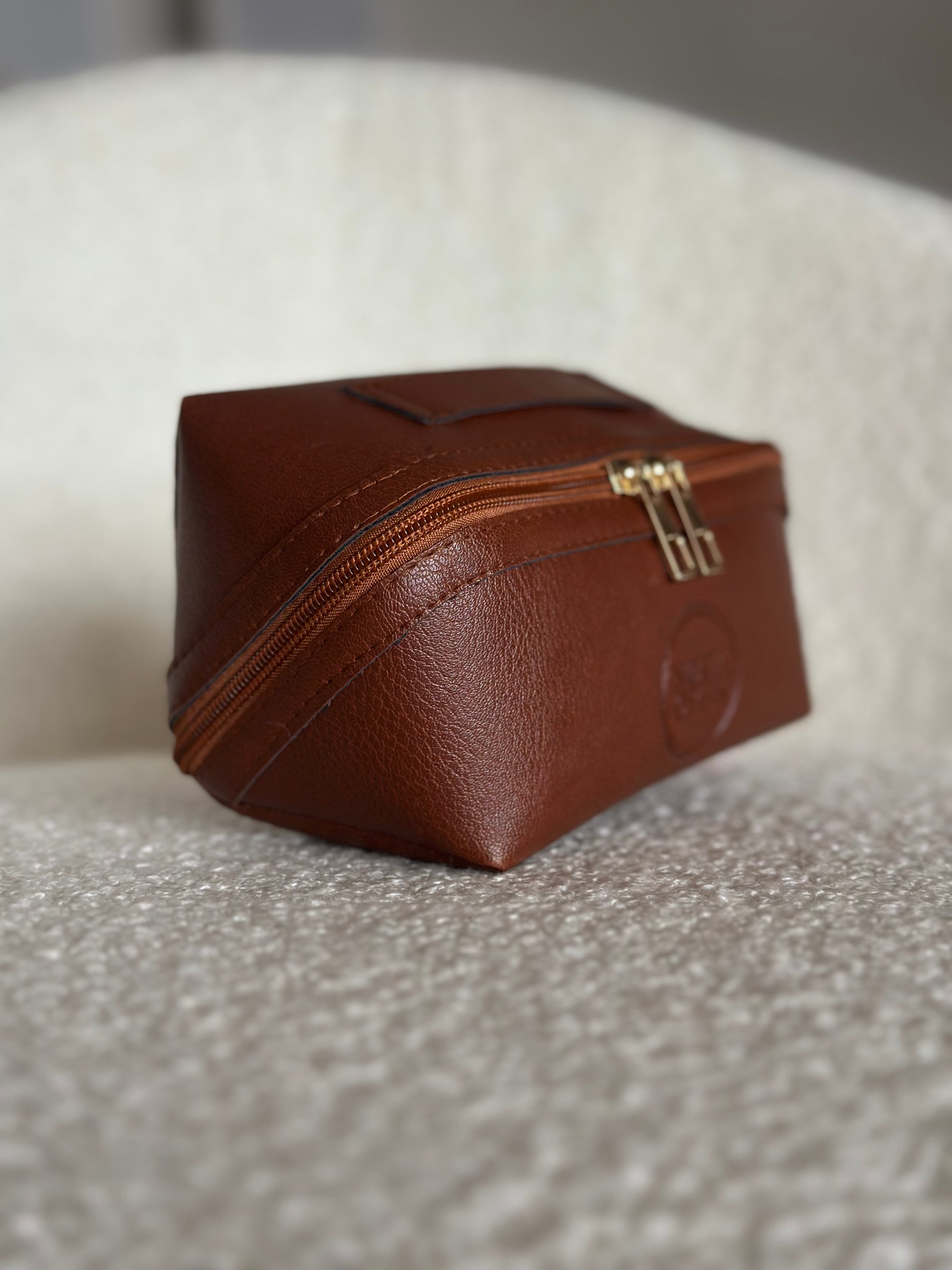 Deri Çoklu Gözlük ve Seyahat Çantası | Kahverengi