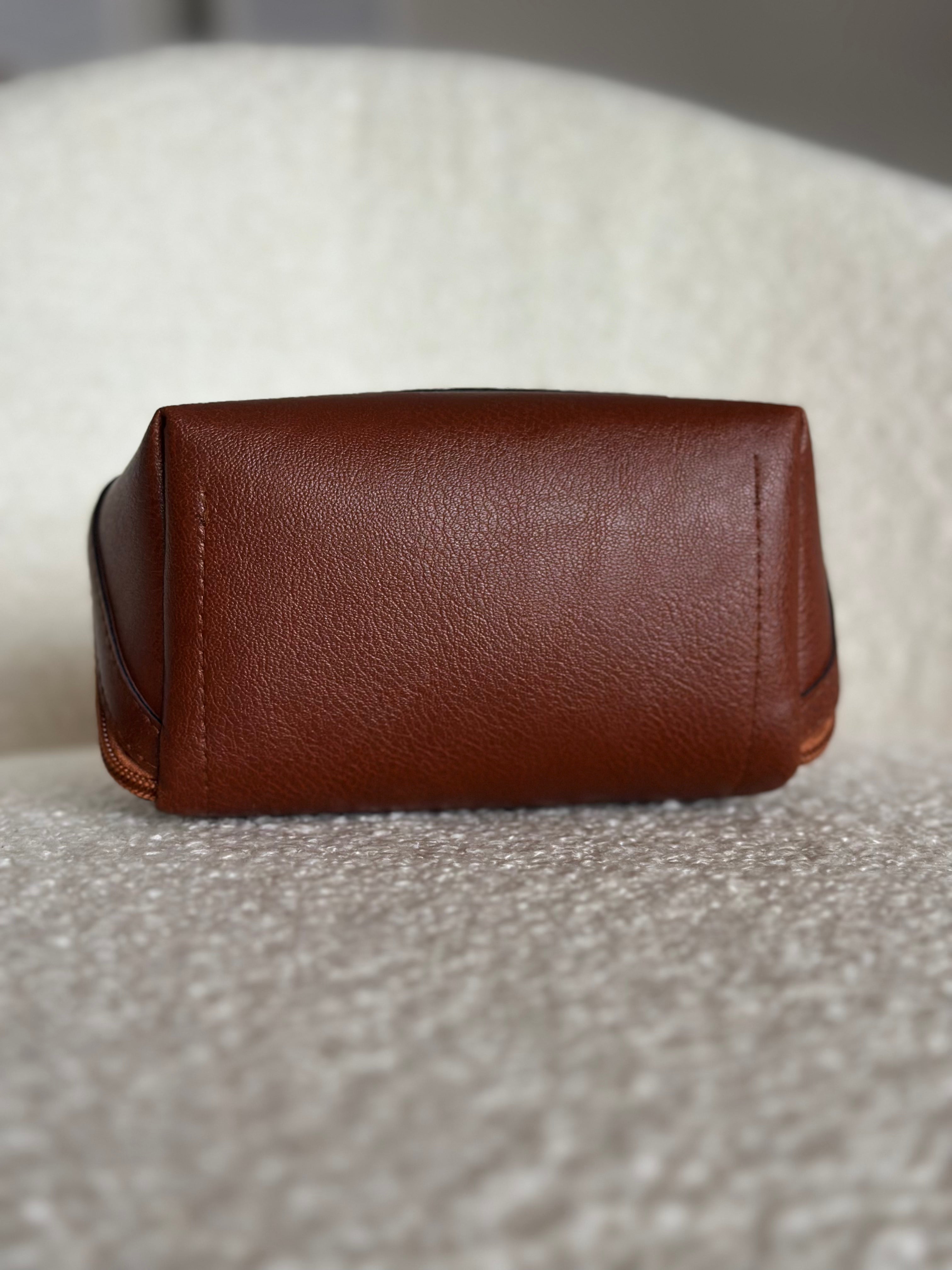 Deri Çoklu Gözlük ve Seyahat Çantası | Kahverengi