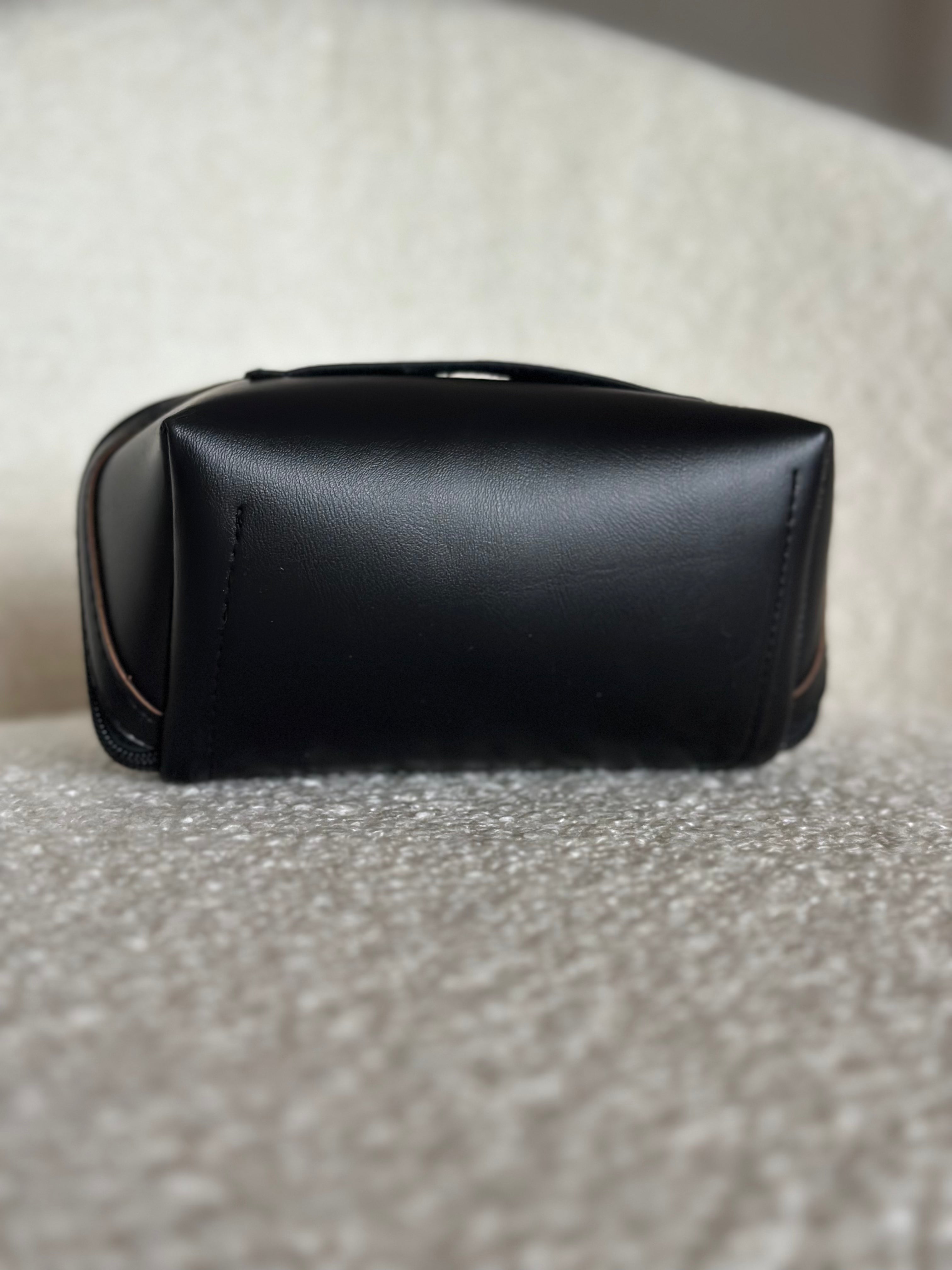 Deri Çoklu Gözlük ve Seyahat Çantası | Siyah