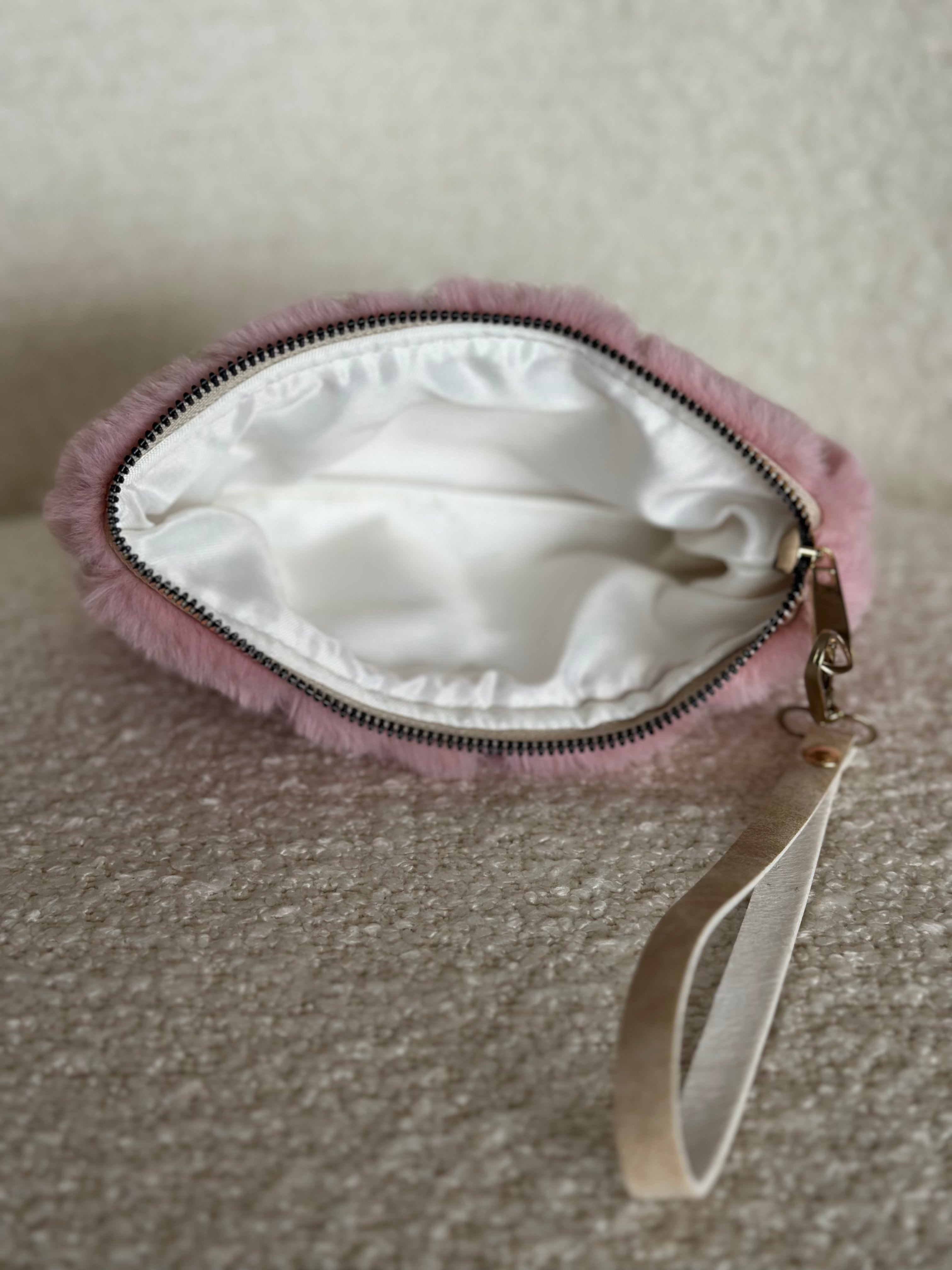 Soft Touch Peluş Gözlük ve Seyahat Çantası | Pembe